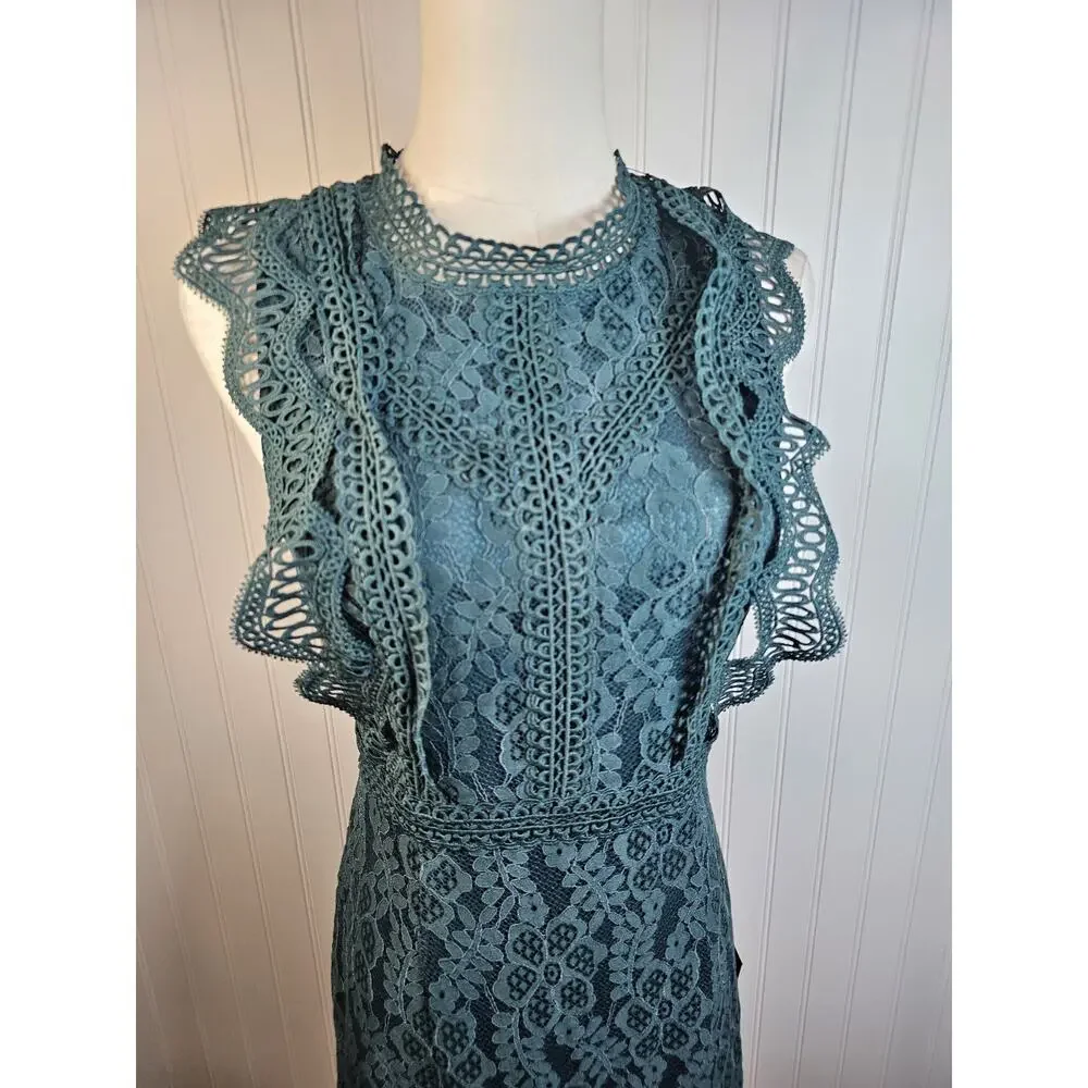 Lulus My Sweetheart Lace Mini Dress Women's Size‎ S Green New